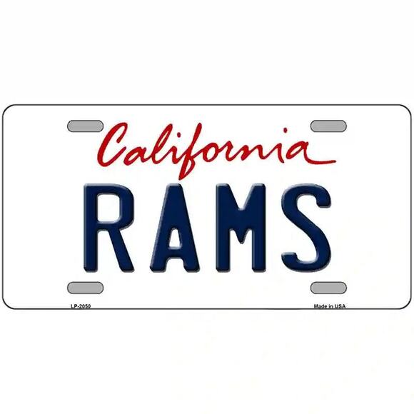 NFL Los Angeles Rams License Plate State Background Metal Super Bowl Fast Ship - Picture 2 of 3